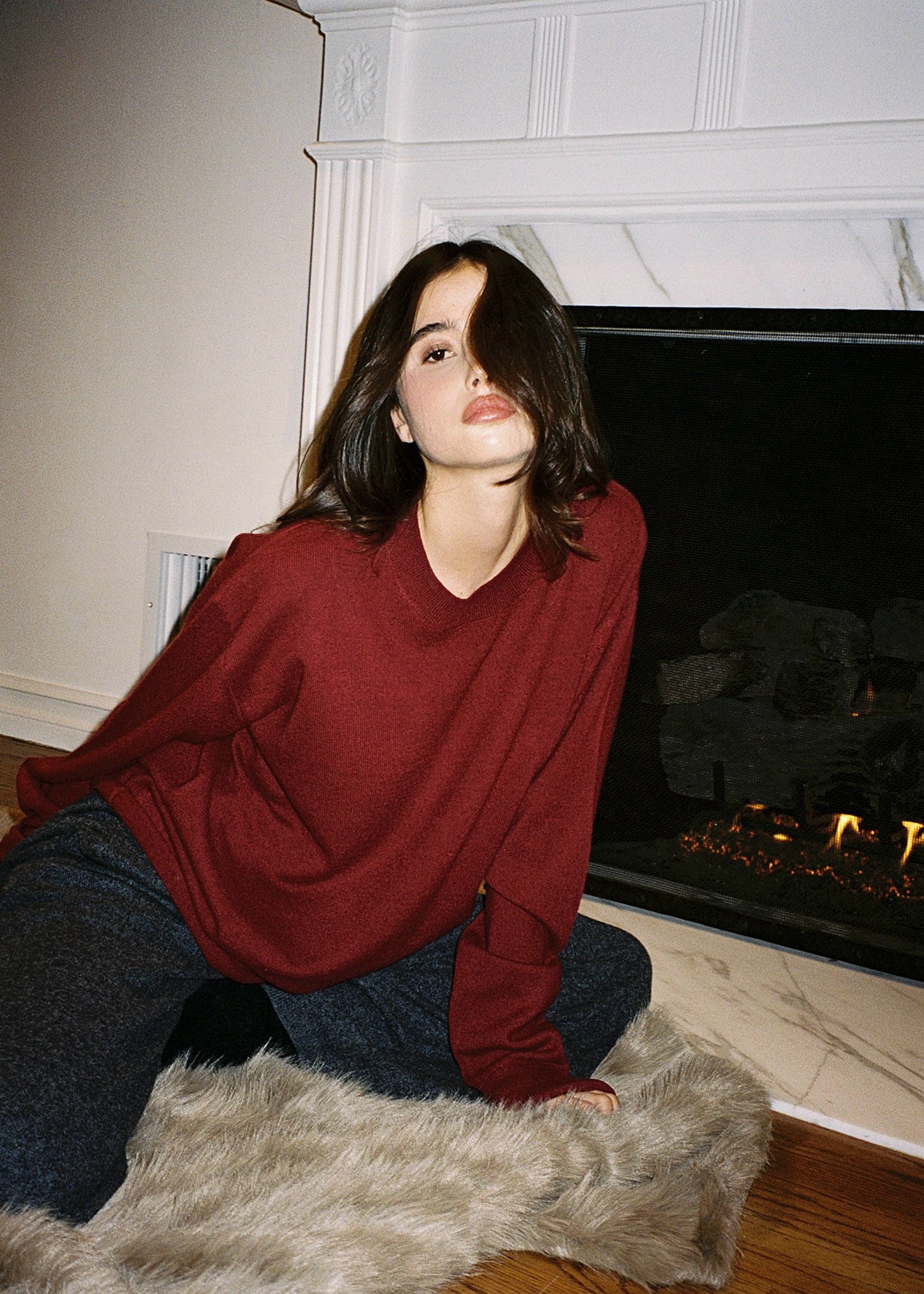 ABBY SWEATER | CRANBERRY